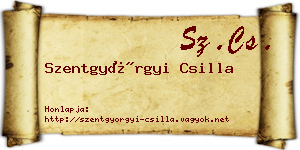 Szentgyörgyi Csilla névjegykártya